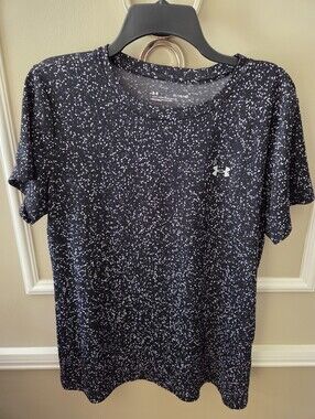 Under Armour Black Tee with White Speckle Print